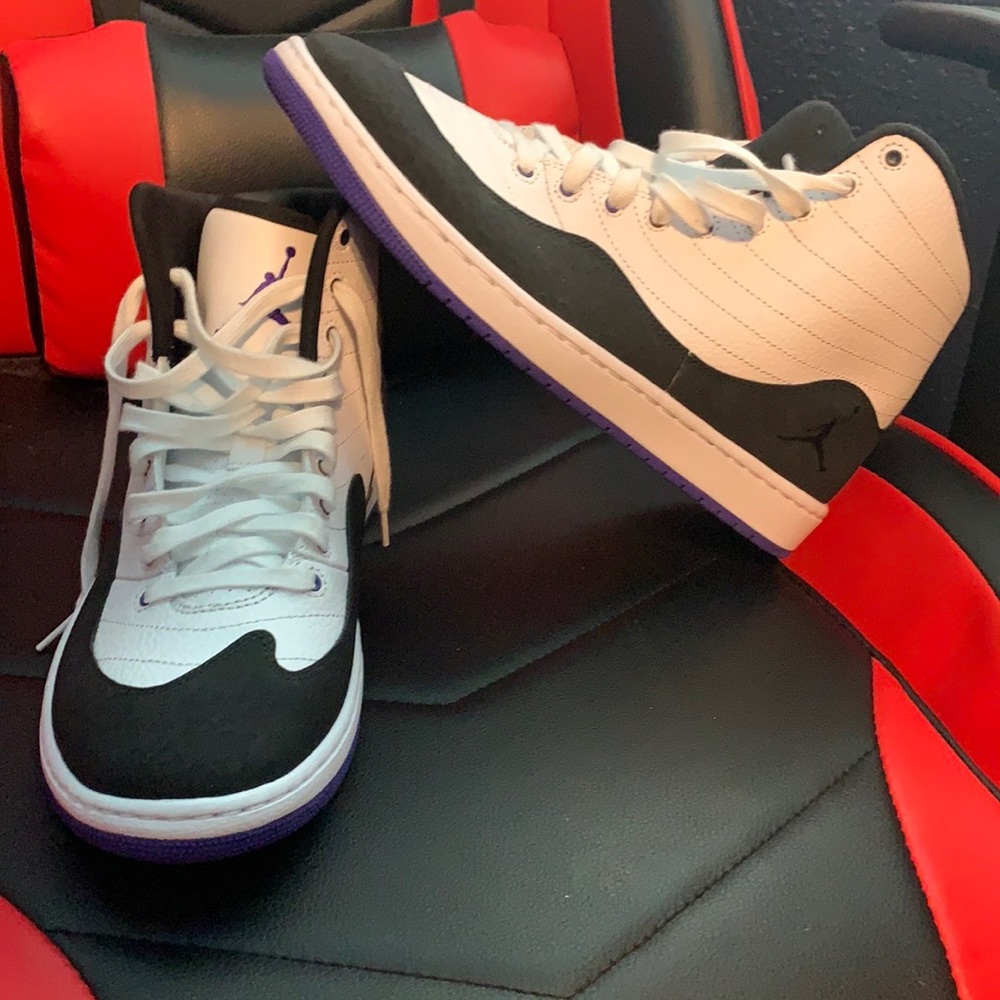 Brand new Nike air Jordan KO 23 men basketball shoes white/purple/black